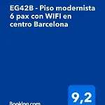 Eg42b - Piso Modernista 6 Pax Con Wifi En Centro Barcellona